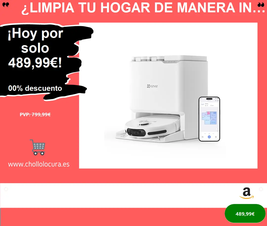 ¿Limpia tu hogar de manera inteligente con EZVIZ RS20 Pro, el robot aspirador y fregasuelos que automatiza la limpieza, secado y relleno de agua?