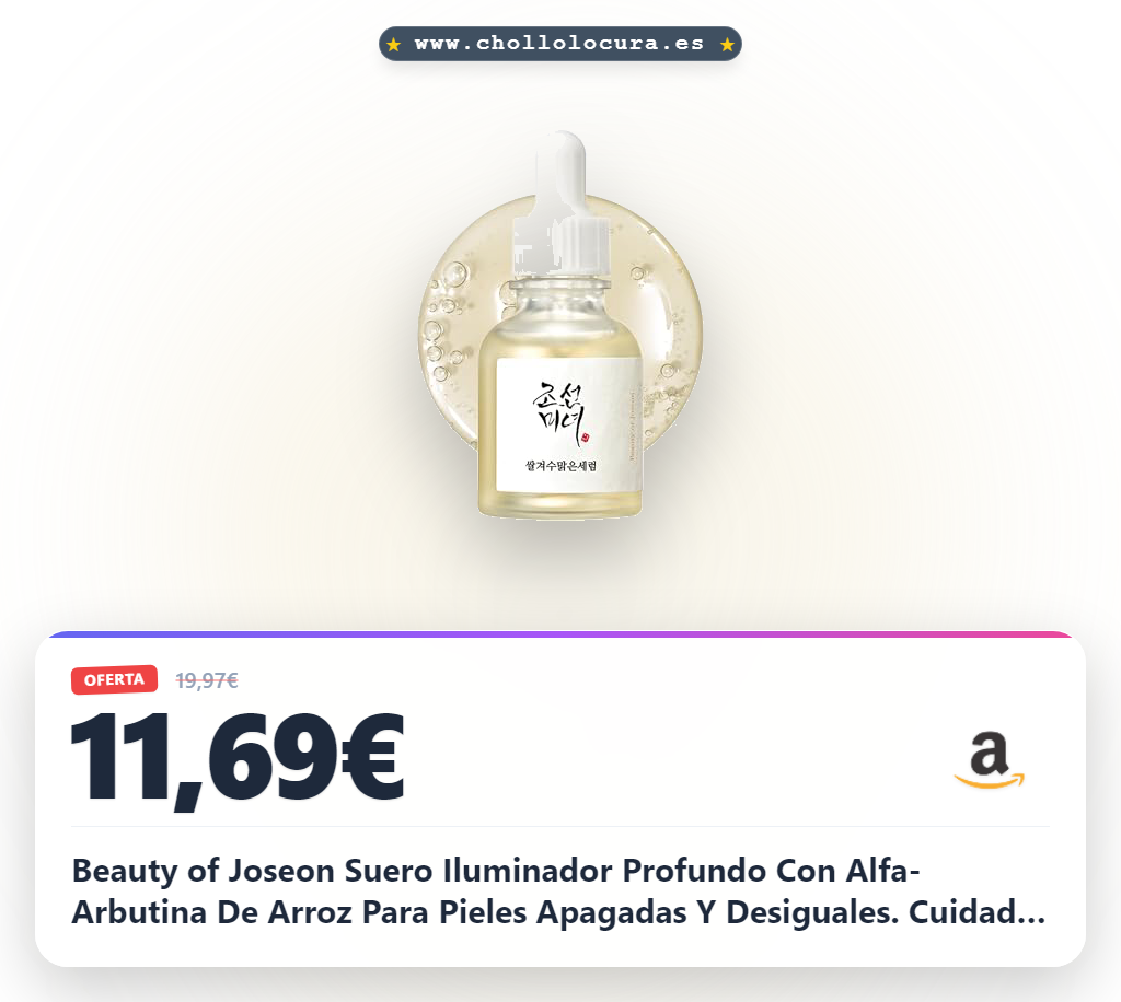 Beauty of Joseon Suero Iluminador Profundo Con Alfa-Arbutina De Arroz Para Pieles Apagadas Y Desiguales. Cuidado Diario Coreano Para Hombres Y Mujeres. 30 Ml, 30 Ml.