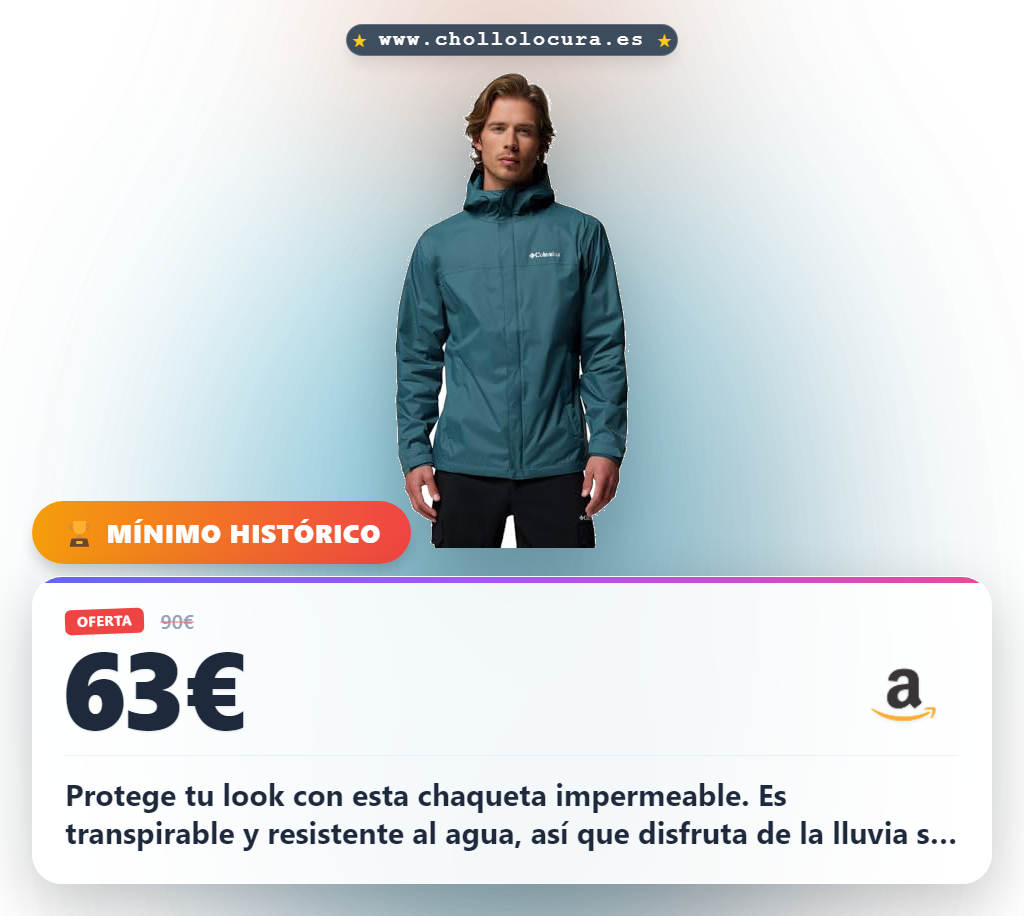 Adquiere la chaqueta Columbia Watertight 2 impermeable y transpirable al mejor precio para la lluvia
