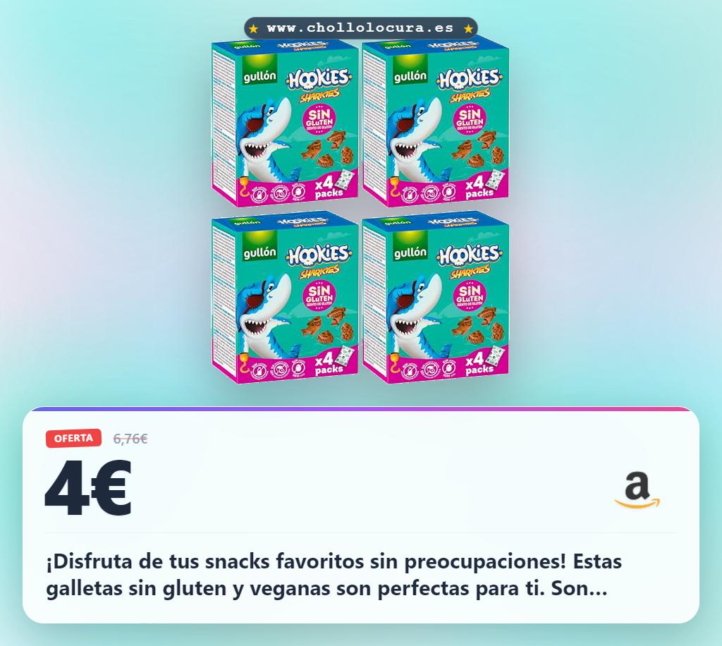 Aprovecha estas galletas sin gluten y veganas Gullón en oferta histórica para disfrutar de un chollo delicioso en paquete de 4