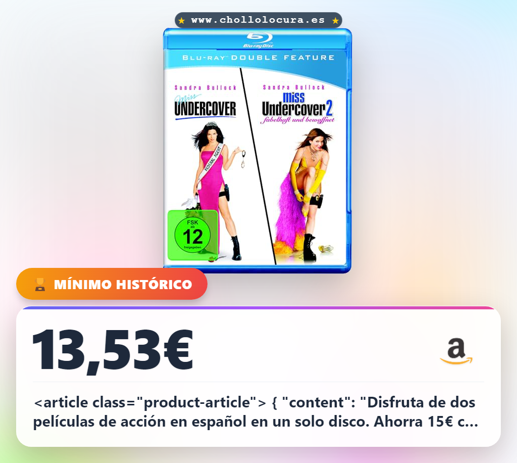 Disfruta de dos películas de acción en español en un solo disco al mejor precio