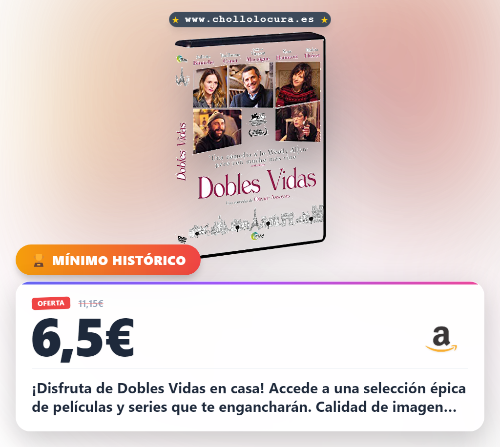 Consigue el DVD Dobles Vidas con la mejor calidad y en oferta histórica para disfrutar hoy en casa.