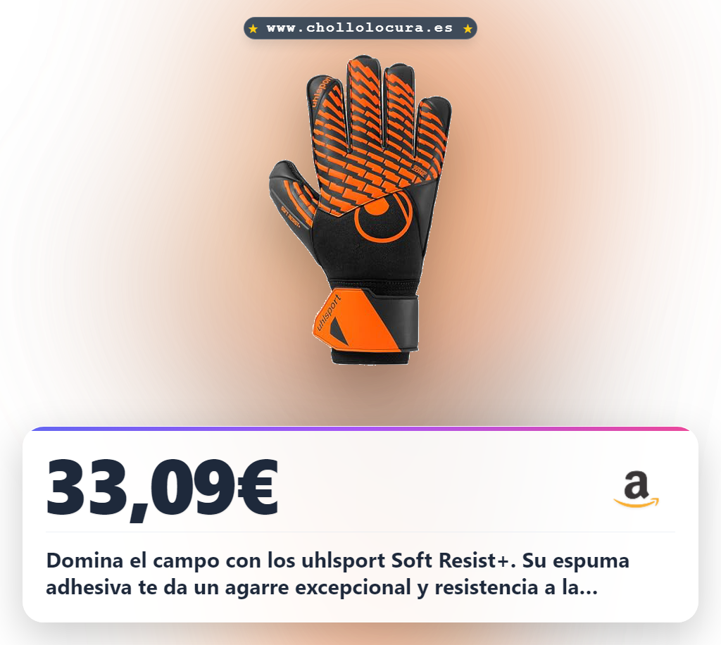 Domina el campo con los uhlsport Soft Resist+. Su espuma adhesiva te da un agarre excepcional y resistencia a la abrasión. Disfruta de un corte clásico que maximiza tu captura y una seguridad óptima. Son transpirables y cómodos para que juegues sin límites.