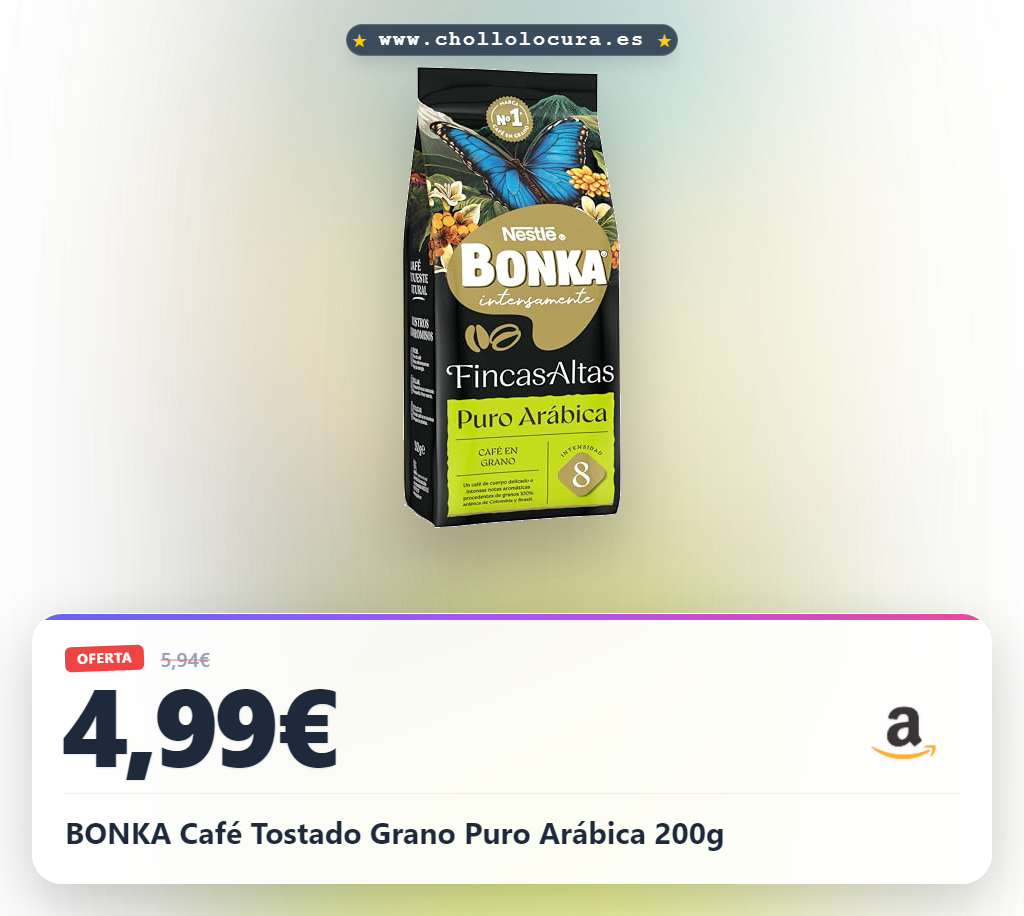 BONKA Café Tostado Grano Puro Arábica 200g