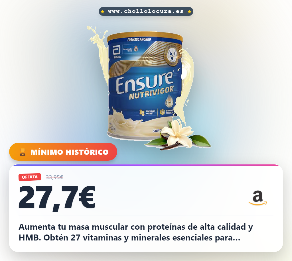 Aprovecha este suplemento Nutrivigor con proteínas HMB y vitaminas para aumentar masa muscular y energía