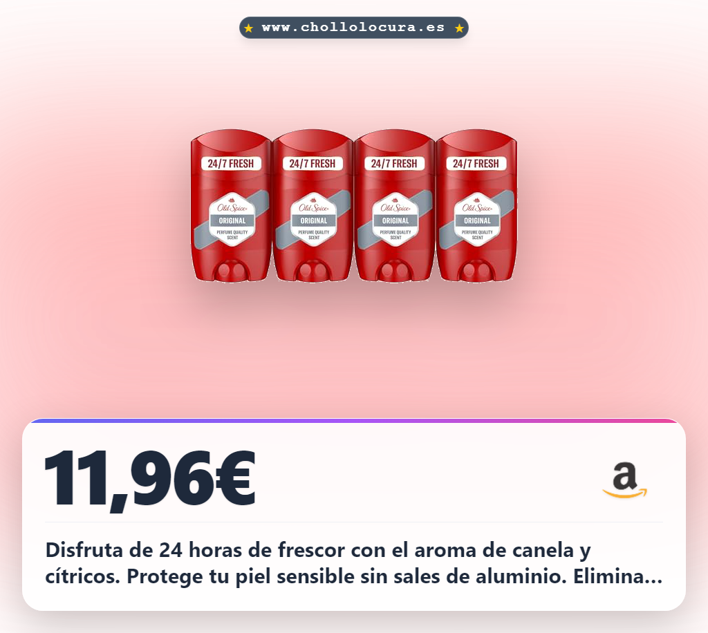 Aprovecha el desodorante Old Spice en barra con aroma a canela y cítricos para 24 horas de frescor
