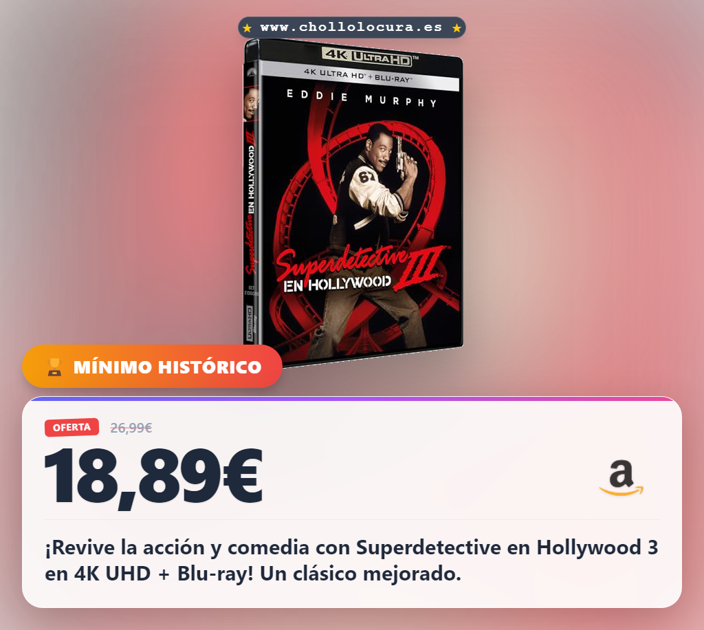 Superdetective en Hollywood 3 en 4K UHD + Blu-ray: ¡La acción y risas como nunca antes!