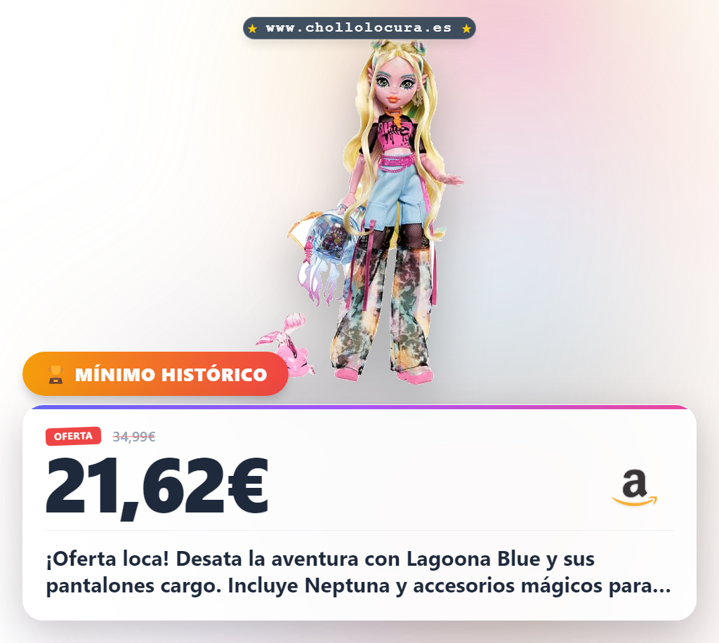 Aprovecha la Muñeca Lagoona Blue Monster High con Neptuna y accesorios al mejor precio del año