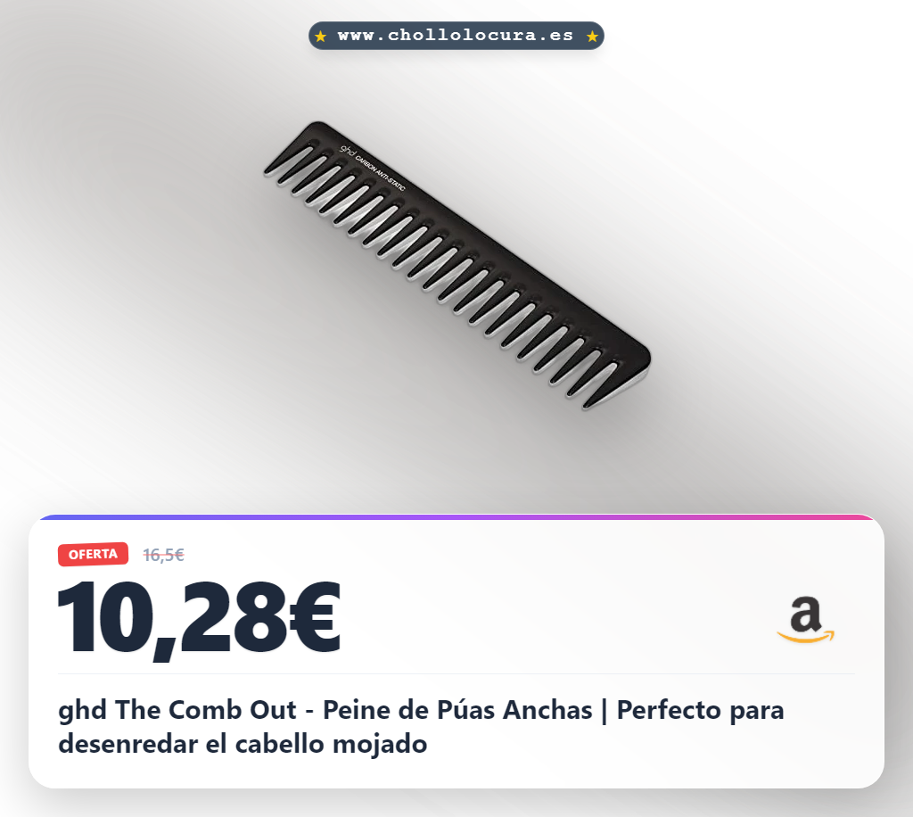 ghd The Comb Out - Peine de Púas Anchas | Perfecto para desenredar el cabello mojado