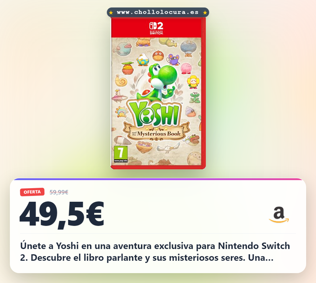 Aprovecho la aventura de Yoshi y el libro misterioso exclusivo para Nintendo Switch 2