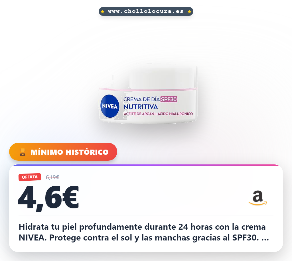 Aprovecha la crema NIVEA FP30 para hidratar 24h y proteger tu piel con aceite de almendra y magnolia