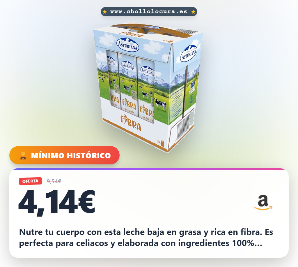 Aprovecha la leche semidesnatada con fibra apta para celiacos en pack de 6 unidades al mejor precio