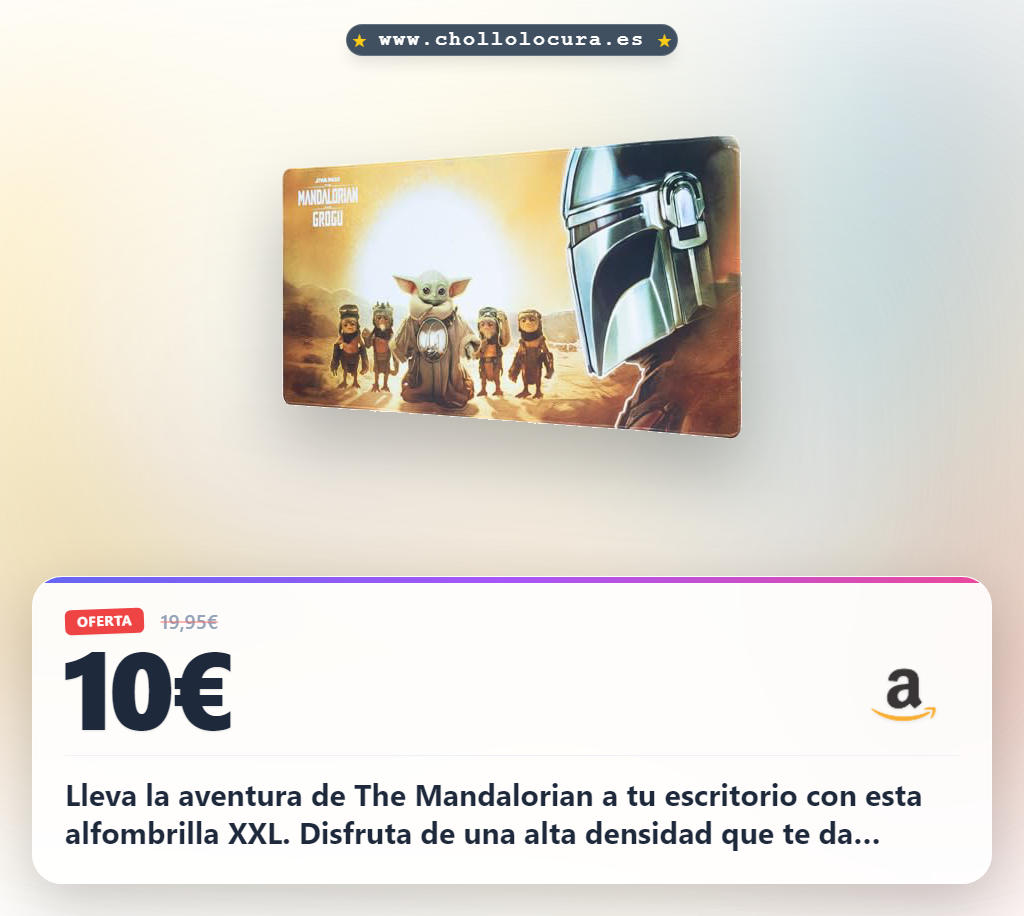 Consigue la alfombrilla XXL The Mandalorian y Grogu de Grupo Erik. Alta densidad y antideslizante para tu setup gaming al mejor precio