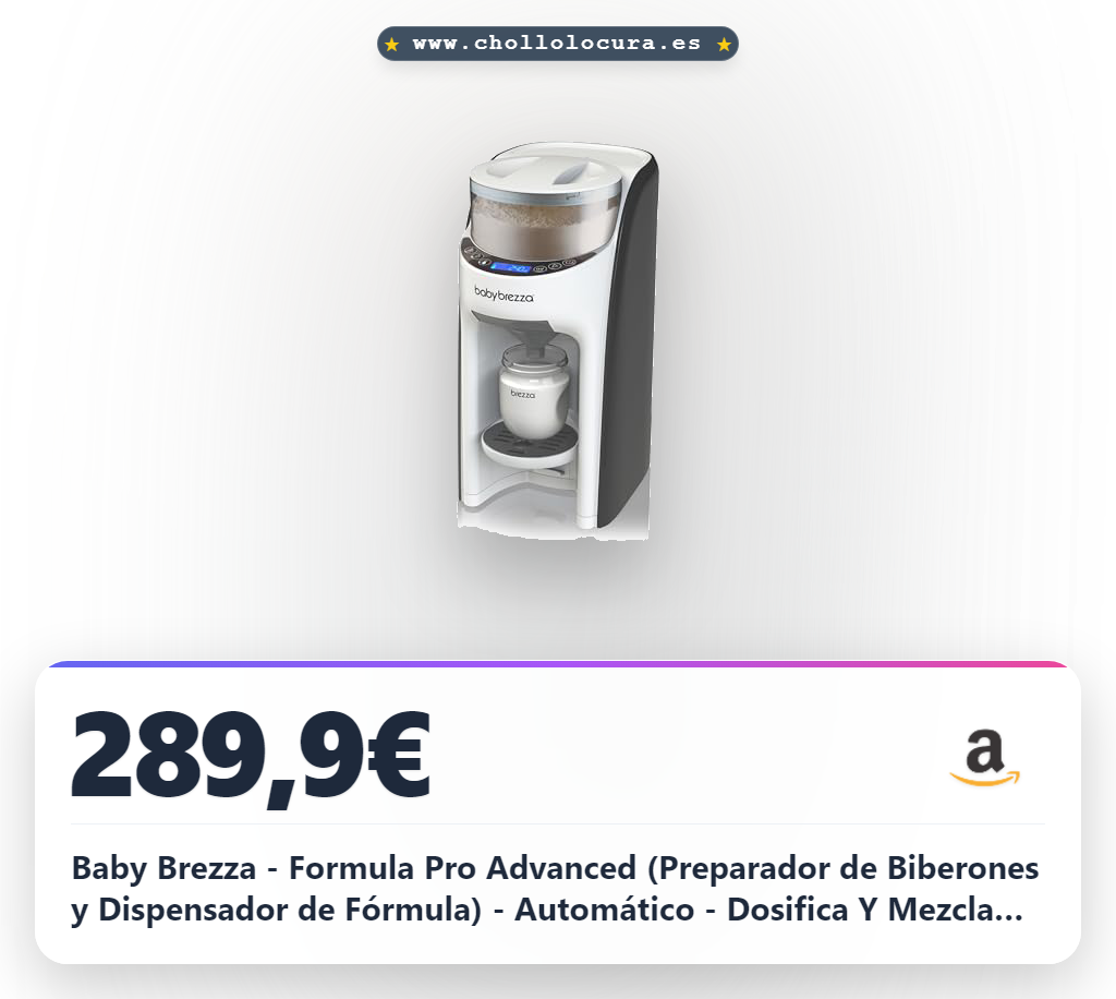 Baby Brezza - Formula Pro Advanced (Preparador de Biberones y Dispensador de Fórmula) - Automático - Dosifica Y Mezcla Agua Caliente Y Leche En Polvo Con Sólo Pulsar Un Botón (Blanco)