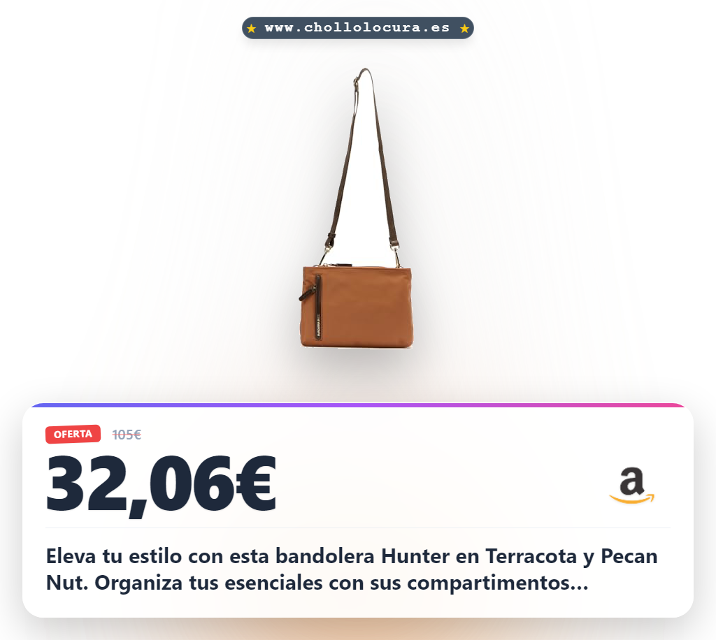 Llévate este bolso bandolera Mandarina Duck Hunter Pochette con diseño funcional y correa ajustable a precio de chollo