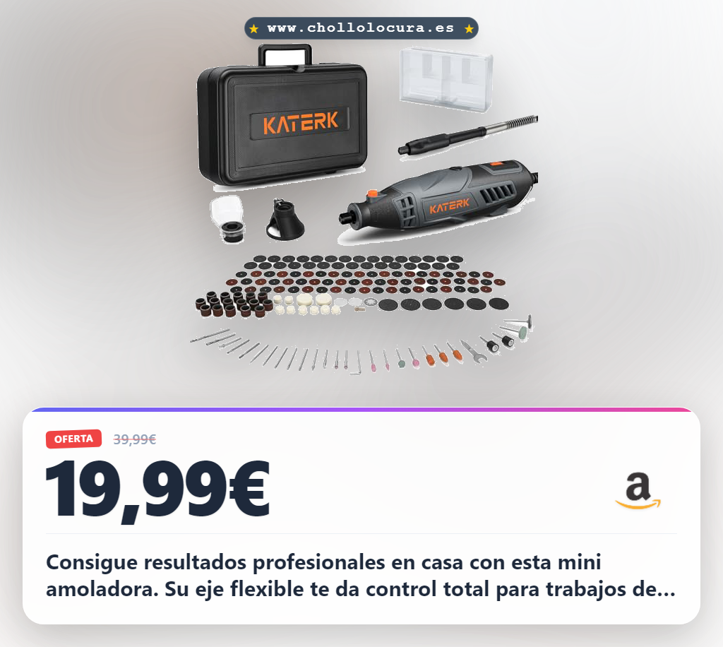 Aprovecha la mini amoladora rotativa con eje flexible y 155 accesorios para trabajos de precisión al mejor precio