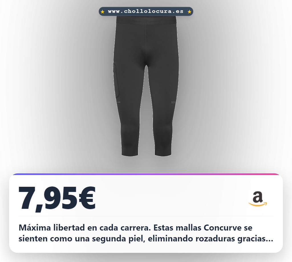 Adquiere mallas pirata GORE WEAR Concurve para running con costuras reducidas y diseño sostenible en oferta.