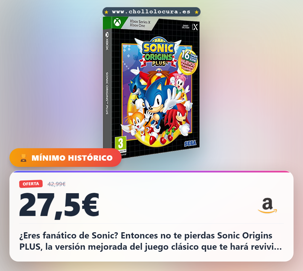 Revive la nostalgia con Sonic Origins PLUS en Xbox Series X