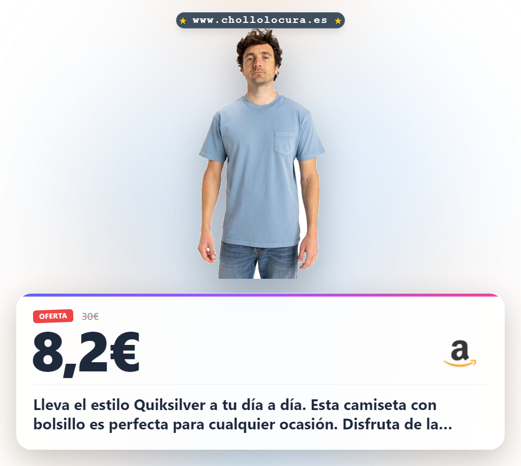 Llévate la camiseta Quiksilver Saltwater con bolsillo para hombre al mejor precio en oferta histórica