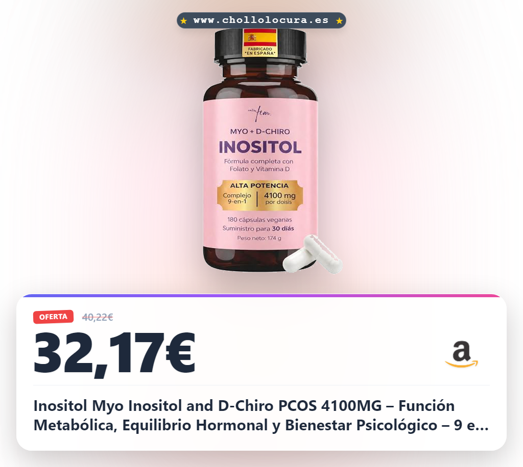 Inositol Myo Inositol and D-Chiro PCOS 4100MG – Función Metabólica, Equilibrio Hormonal y Bienestar Psicológico – 9 en 1 con Folato 5-MTHF, Cromo, Zinc, Vitamina B6, B12 y D3, Mio Inositol
