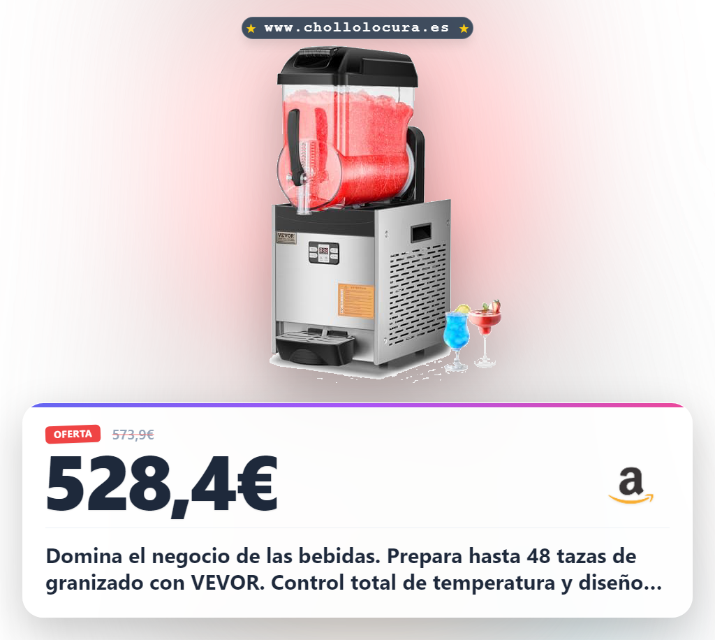 Adquiere Máquina de Granizados Comercial VEVOR Tanque 12L para Bares y Cafeterías