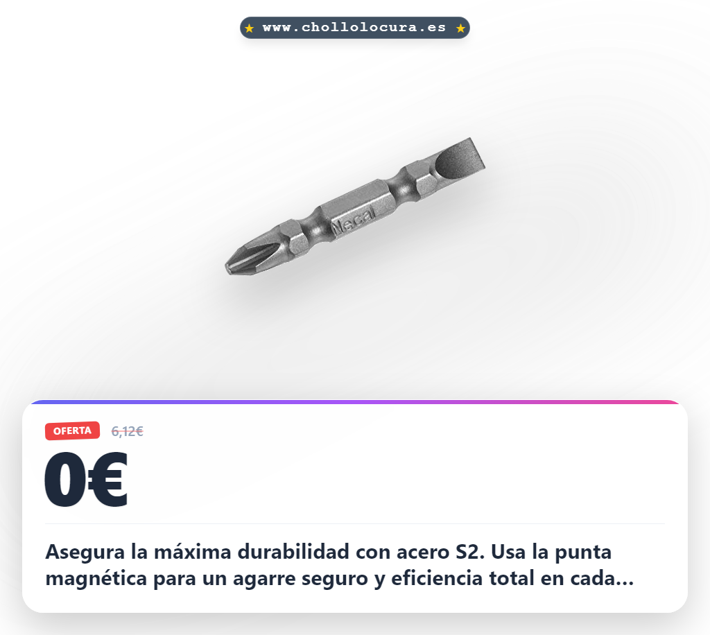 Consigue las puntas de destornillador magnéticas PH2/SL6 de doble extremo en acero S2 al mejor precio