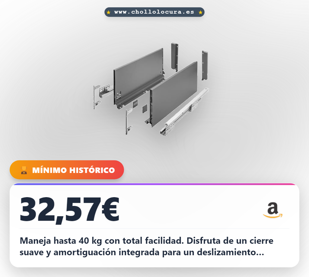 Obtén el sistema de cajones Axis Pro con amortiguación y carga de 40 kg al mejor precio del año en oferta histórica en anthracite.