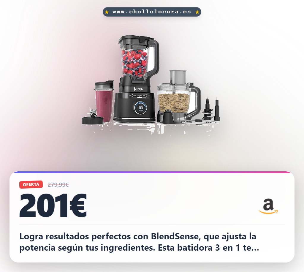 Consigue la Ninja Detect Power Pro 3 en 1 con tecnología BlendSense para batidos perfectos al mejor precio del año