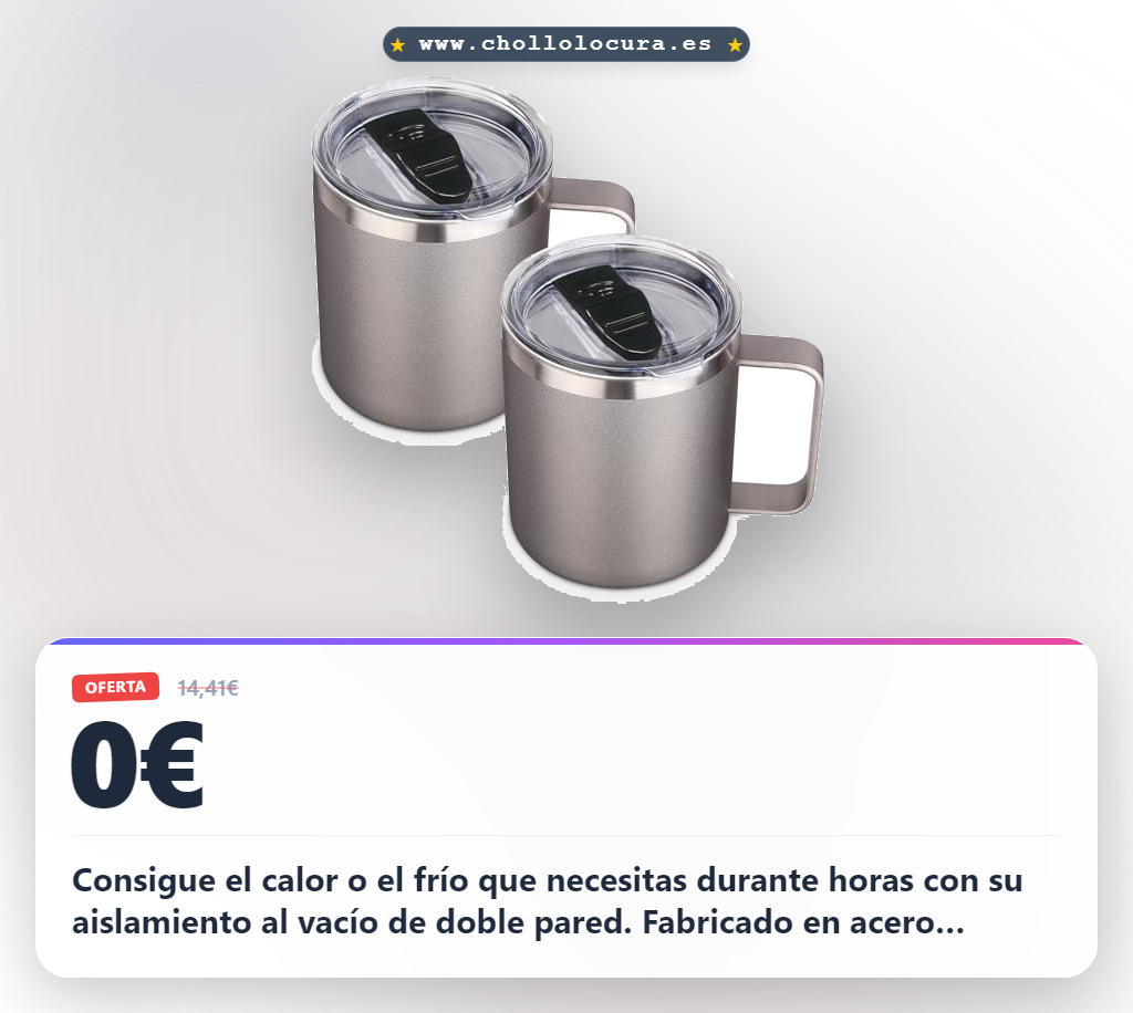 Disfruta de un termo de café con aislamiento al vacío 400ml y acero inoxidable a precio de chollo