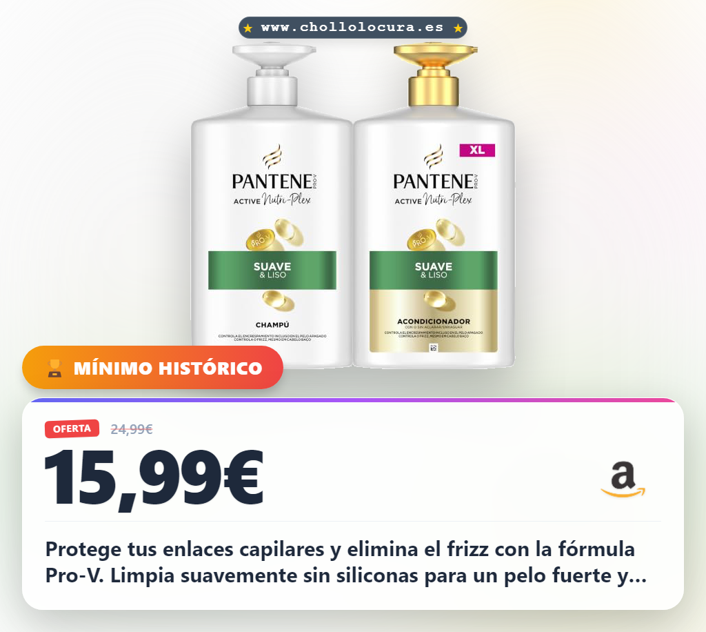 Aprovecha el champú Pantene Pro-V Suave y Liso sin siliconas para controlar el frizz y fortalecer tu pelo