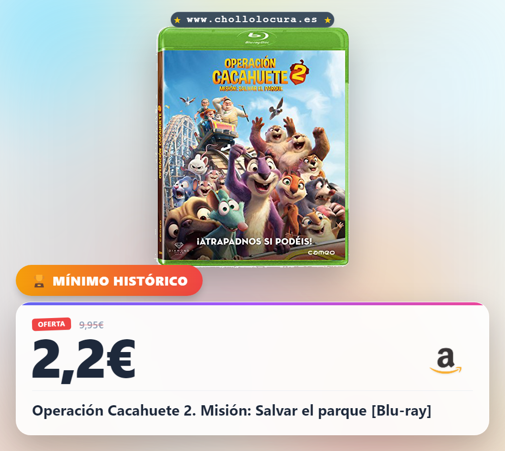Adquiere Operación Cacahuete 2 Blu-ray con envío rápido al mejor precio para verla hoy mismo en oferta histórica de cine.