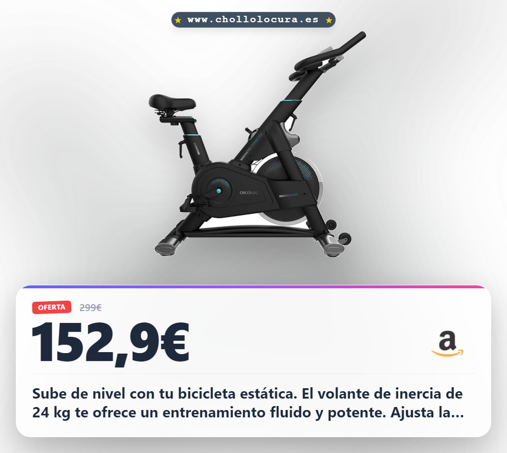 Compra la bicicleta estática indoor con volante de inercia 24kg y resistencia magnética. ¡Ahorra al mejor precio!