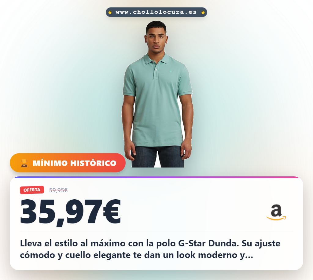 Lleva el estilo al máximo con la polo G-Star Dunda. Su ajuste cómodo y cuello elegante te dan un look moderno y sofisticado. El estampado sutil añade un toque de distinción a tu día a día.