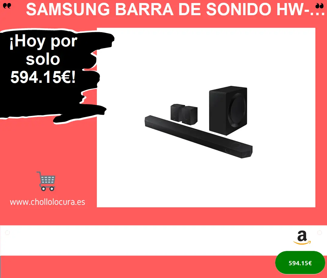¿Imagina un sonido inalámbrico que te envuelve y te transporta a otro mundo? Descubre el Samsung HW-Q990D/ZF, la barra de sonido más revolucionaria del momento!