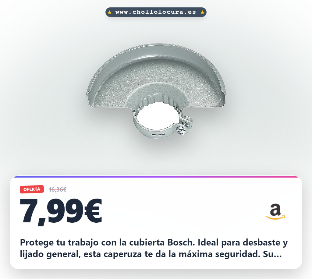 Aprovecha esta cubierta protectora Bosch Professional para lijar y desbaste Ø 115 mm en oferta histórica