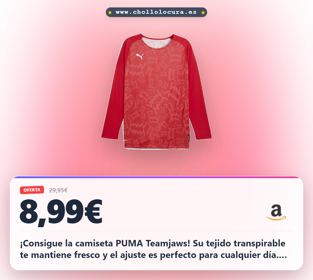 Logra la camiseta PUMA Teamjaws Graphic LS Shooting de alta calidad y ajuste regular en oferta