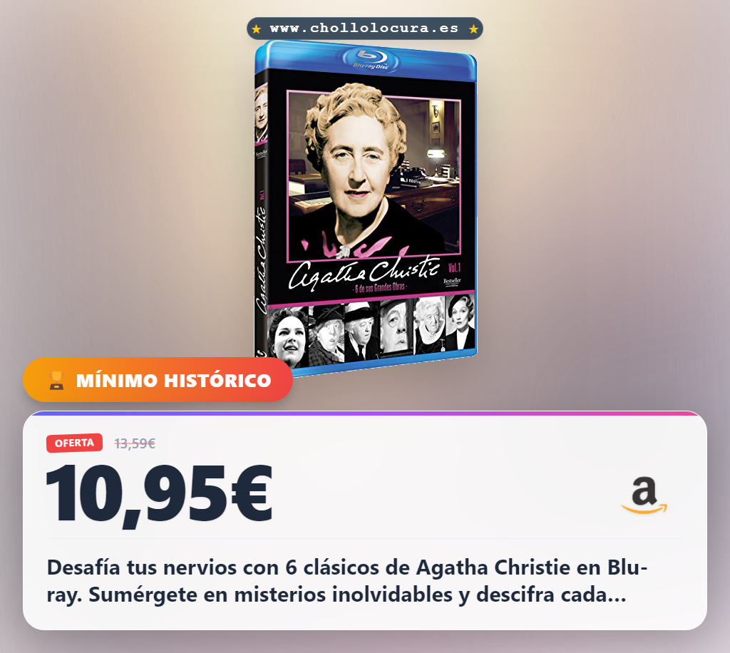 Adquiere la colección de 6 obras maestras de Agatha Christie en Blu-ray a precio de chollo.