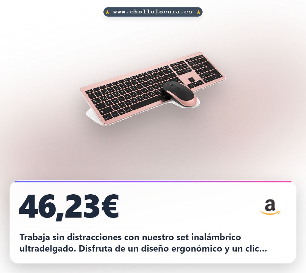 Obtén el juego de teclado y ratón Seenda inalámbrico ultradelgado con clic silencioso al mejor precio