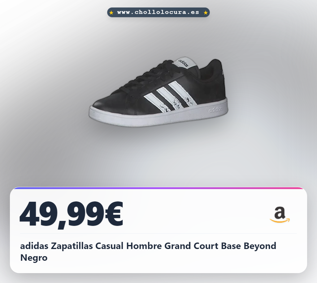adidas Zapatillas Casual Hombre Grand Court Base Beyond Negro