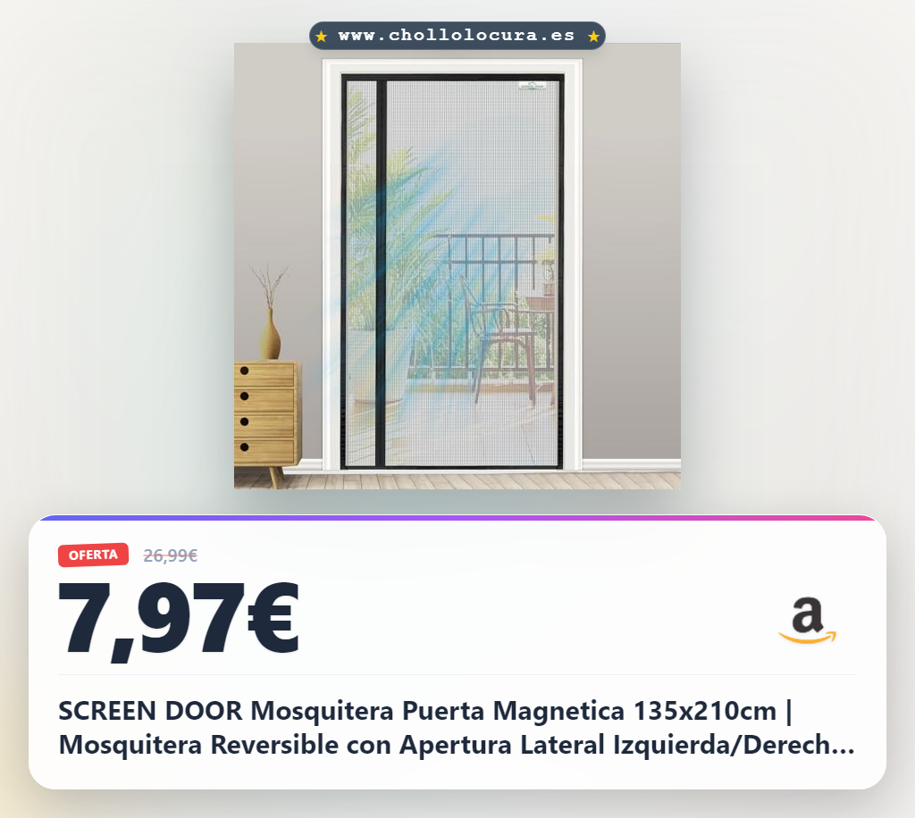 SCREEN DOOR Mosquitera Puerta Magnetica 135x210cm | Mosquitera Reversible con Apertura Lateral Izquierda/Derecha, Acceso Sencillo, Protección contra Insectos – Negro