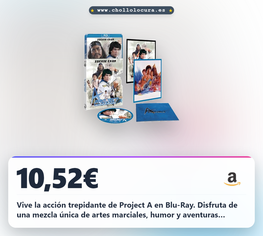 Disfruta de la acción trepidante y el humor único de Project A en Blu-Ray de artes marciales