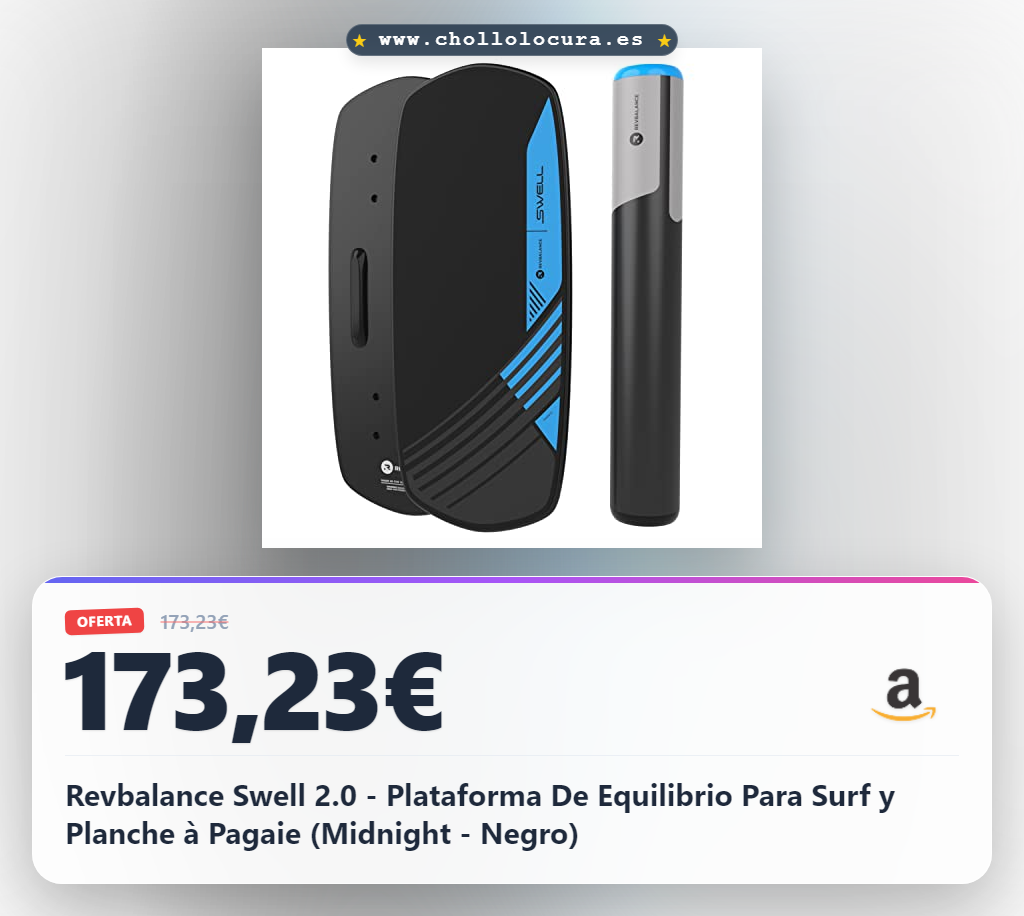 Revbalance Swell 2.0 - Plataforma De Equilibrio Para Surf y Planche à Pagaie (Midnight - Negro)