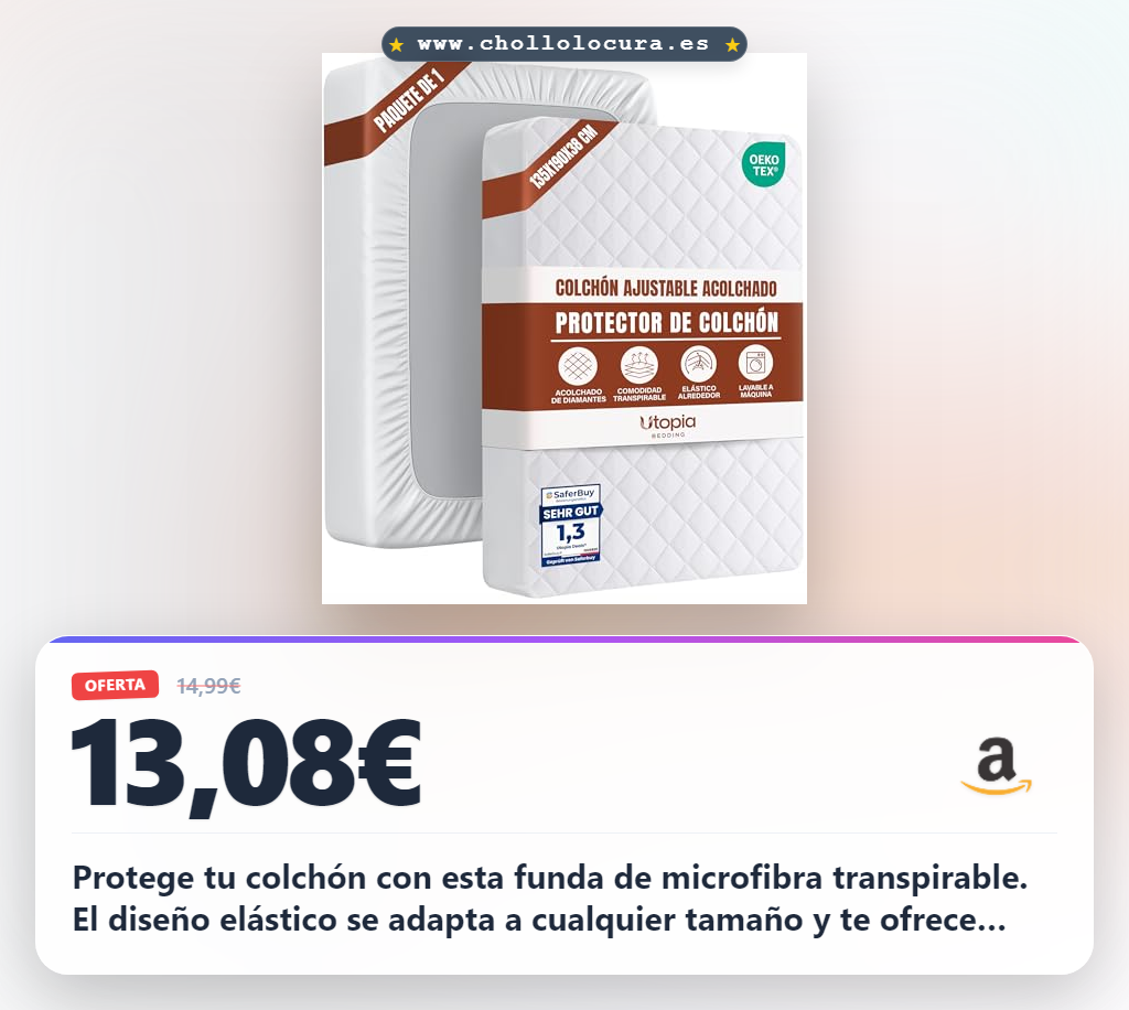 Aprovecha el protector de colchón microfibra transpirable para tu cama estira en oferta