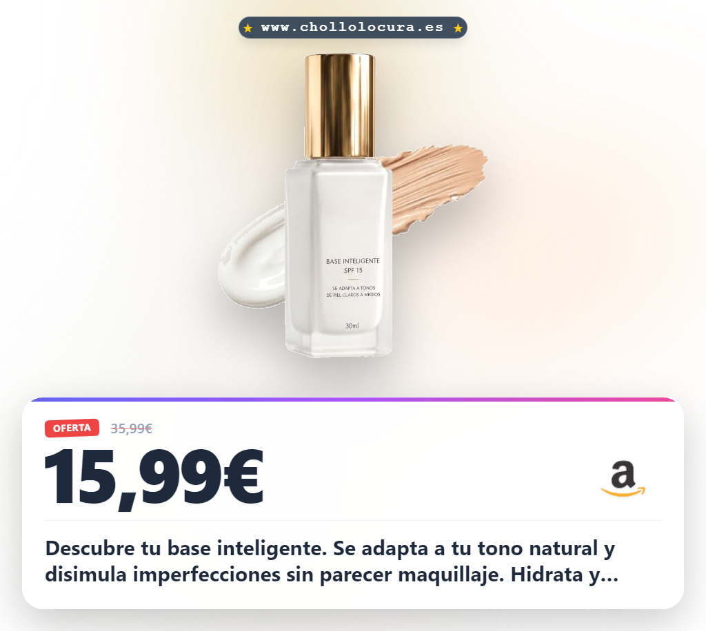 Aprovecha la Base de Maquillaje Coreana Inteligente SPF 15: Acabado natural, hidratación y larga duración en oferta.