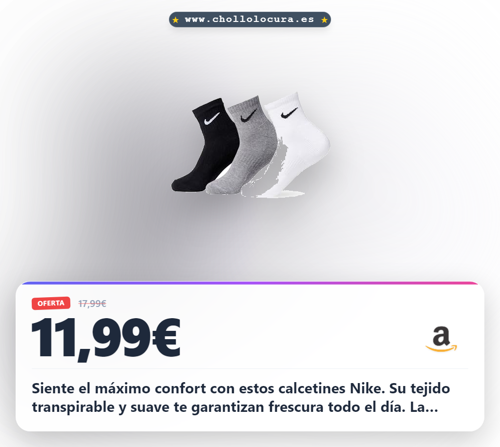 Aprovecha los calcetines Nike Everyday con amortiguación y tejido transpirable para hombres al mejor precio