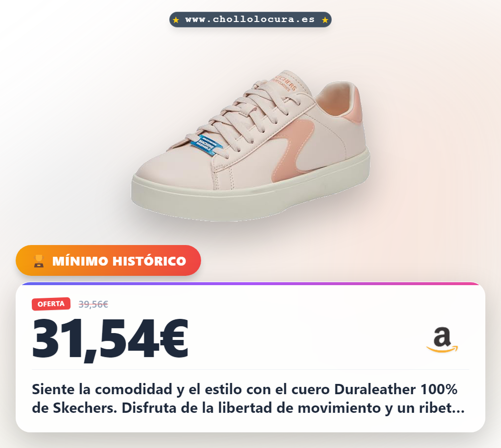 Aprovecha la Calza Skechers Eden LX Top Grade en Duraleather y ribete natural para un look elegante