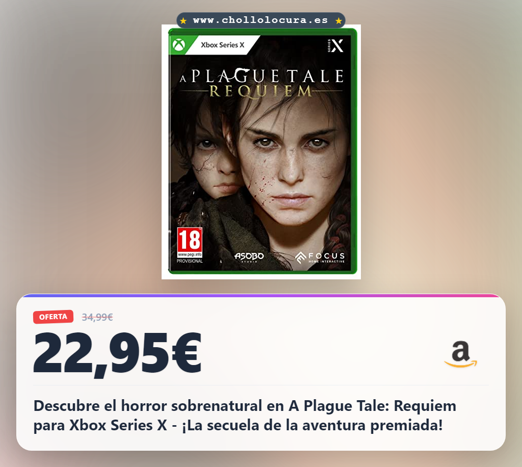 Descubre el horror sobrenatural en A Plague Tale: Requiem para Xbox Series X - ¡La secuela de la aventura premiada!