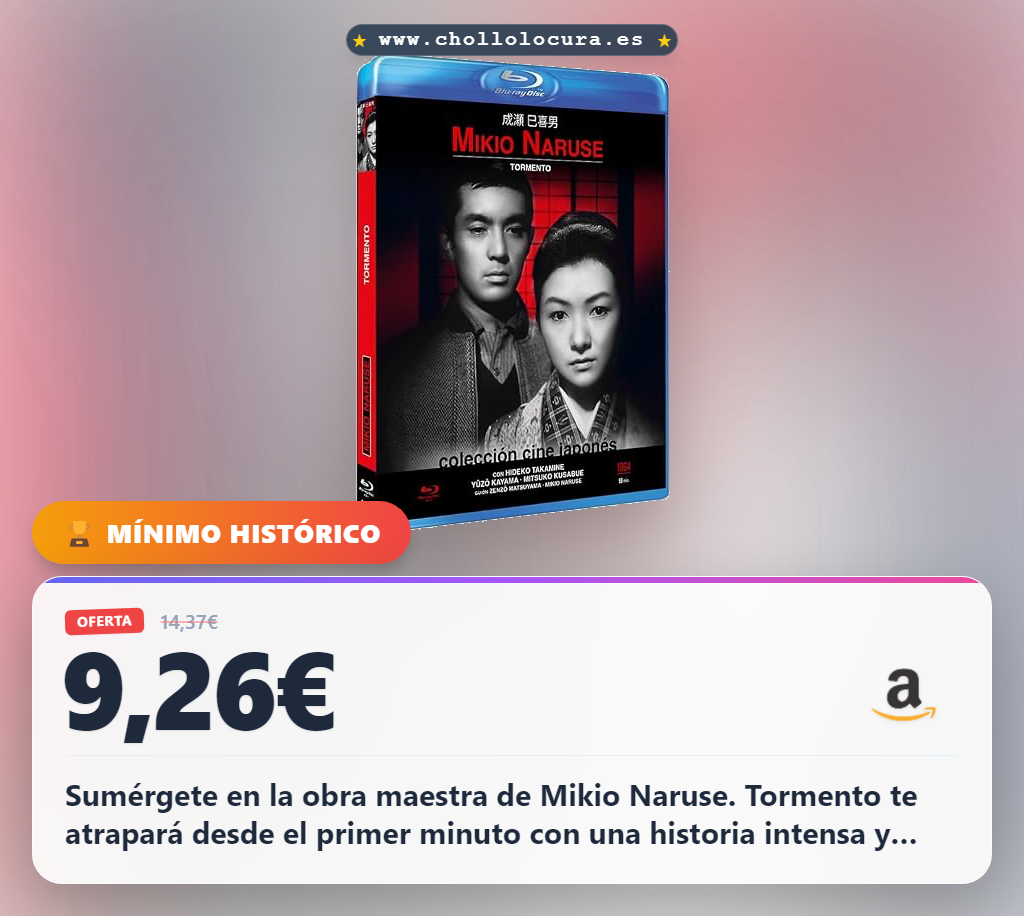 Obtén el clásico japonés Tormento de Mikio Naruse en Blu-ray. Una obra maestra B/N al mejor precio