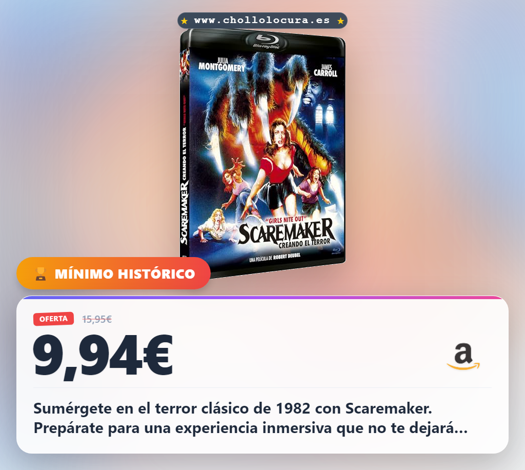 Aprovecha el clásico de terror Scaremaker 1982 en Blu-ray a precio de chollo