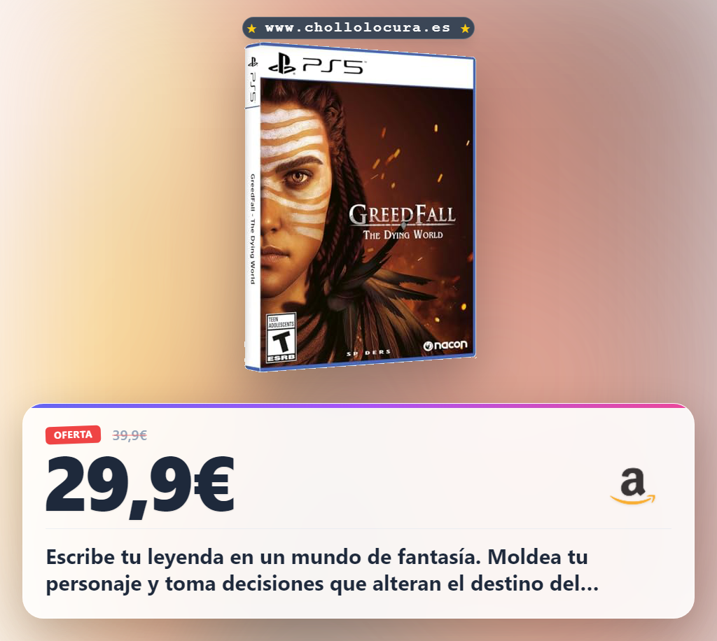 Encuentra Greedfall The dying world RPG para Playstation 5: una épica aventura narrativa de fantasía
